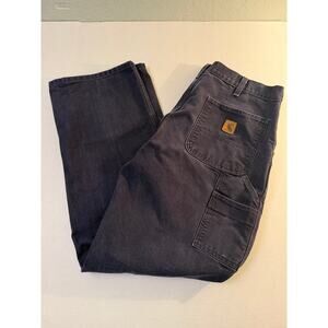 VTG Carhartt Pants Men's 36x34 Blue Dungaree Fit Canvas Cotton B11 Work Pants